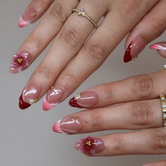 Micro-flowers & gold beads